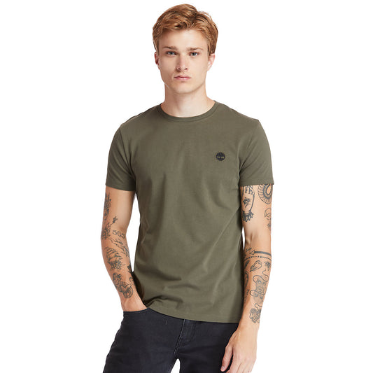Timberland New - Dunstan River Crew Tee for Men in Dark Green