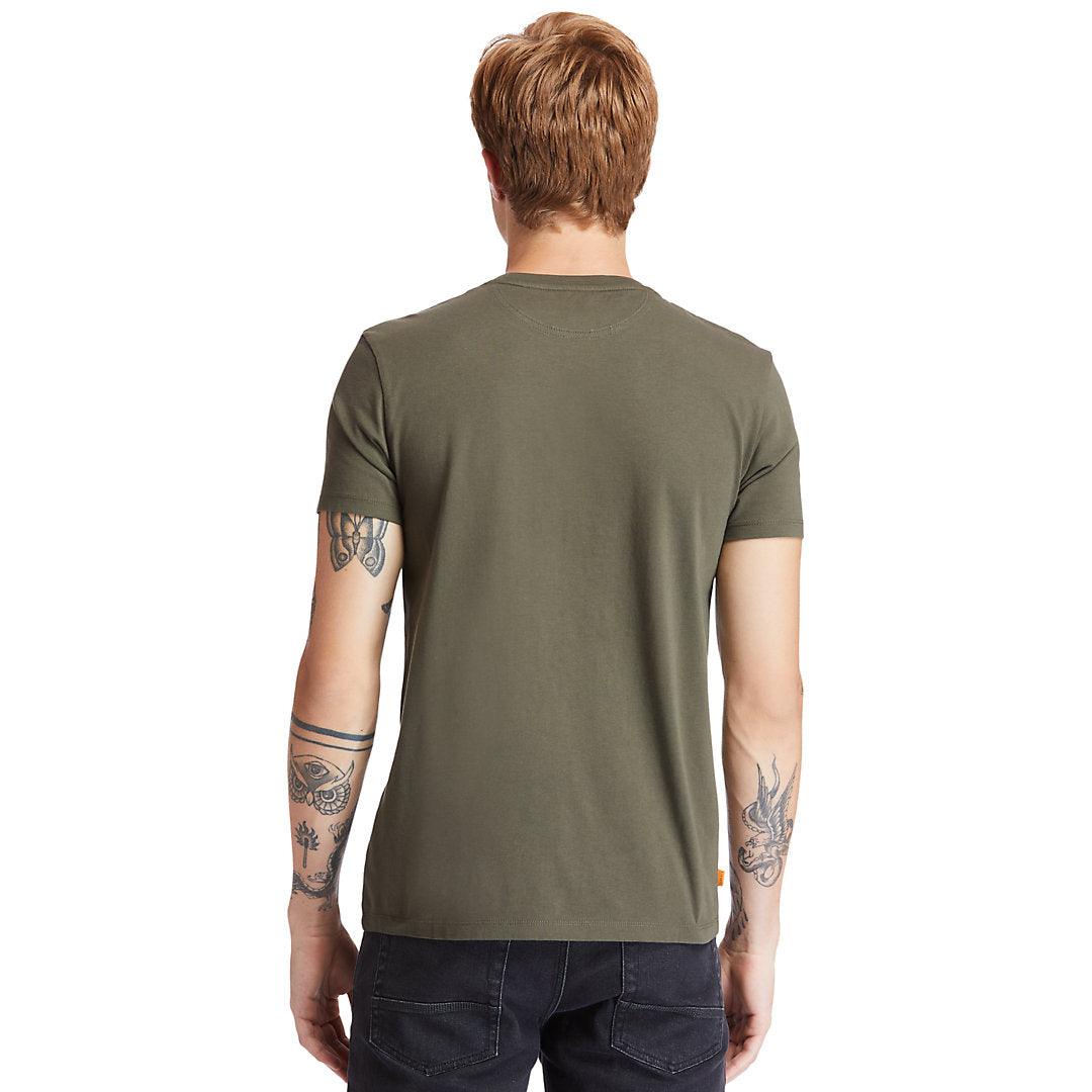 Timberland New - Dunstan River Crew Tee for Men in Dark Green