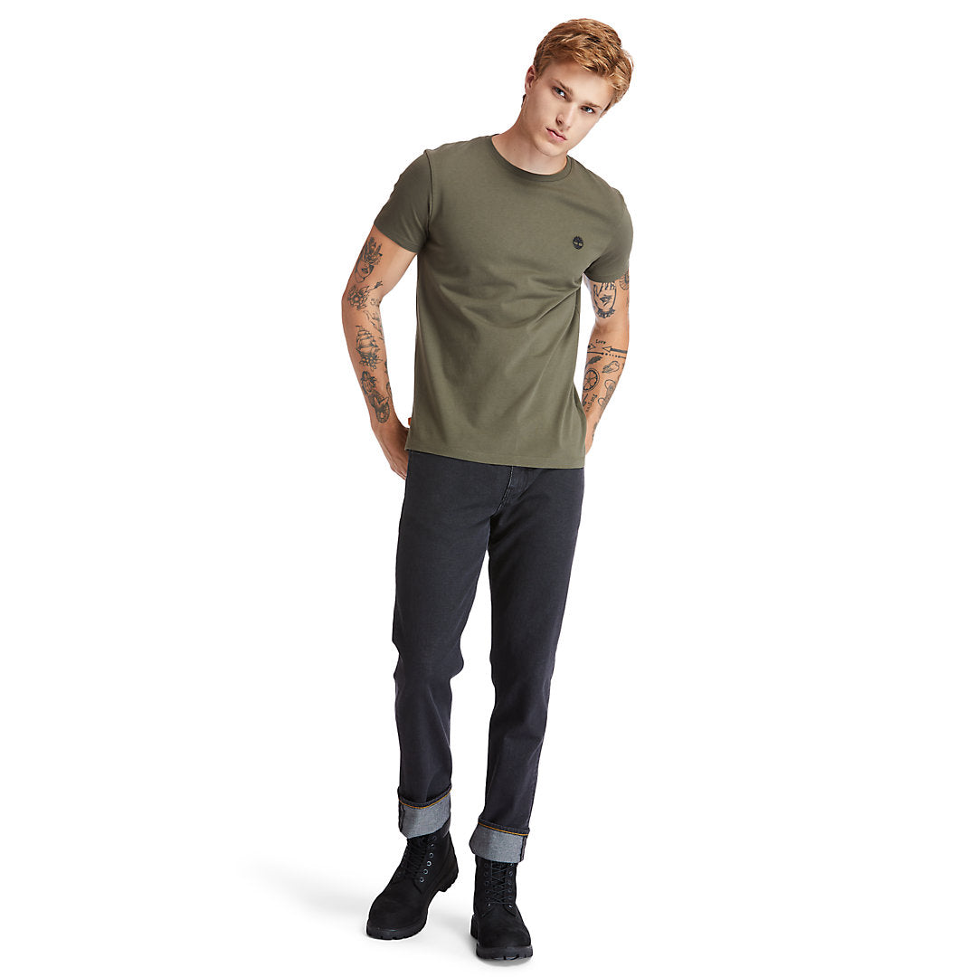 Timberland New - Dunstan River Crew Tee for Men in Dark Green