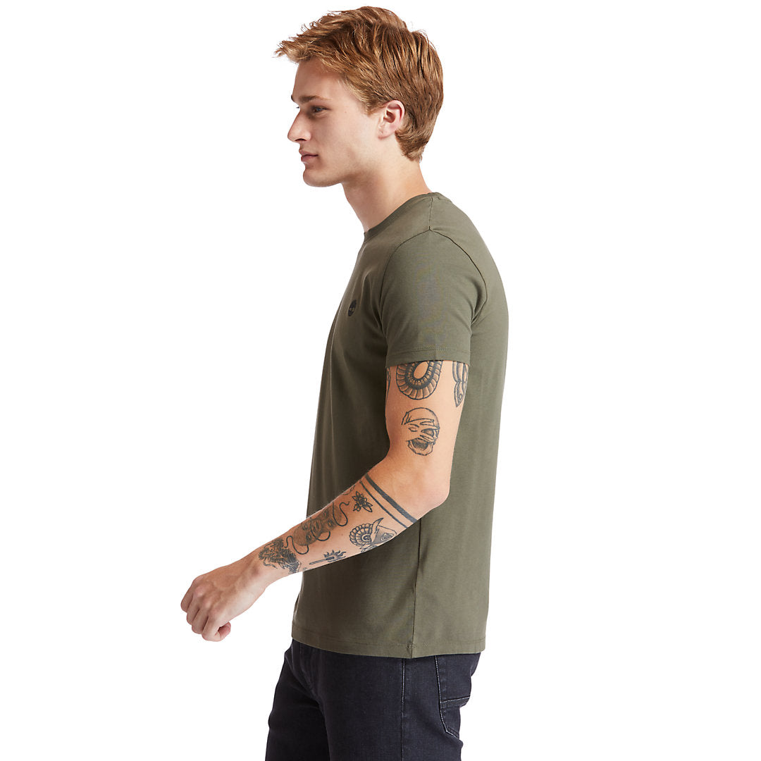 Timberland New - Dunstan River Crew Tee for Men in Dark Green