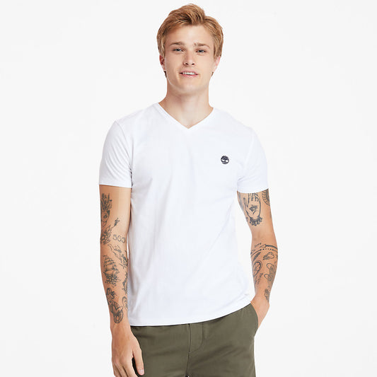 Timberland Quality - Dunstan River V-Neck T-Shirt for Men in White