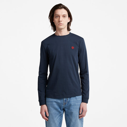 Timberland Sale - Dunstan River LS T-Shirt for Men in Navy