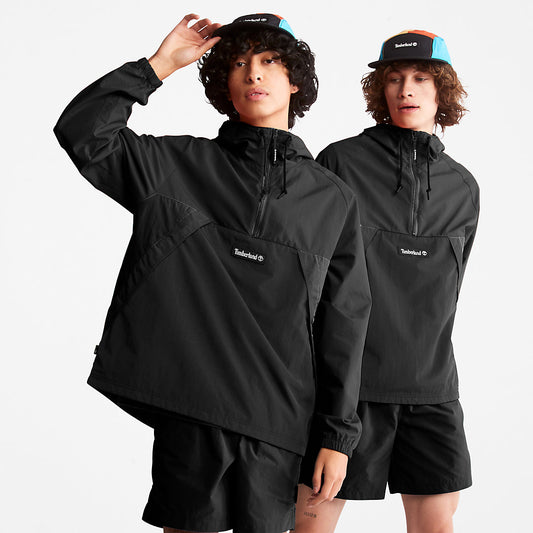 Timberland Premium - DWR Zip-Neck Windbreaker for Men in Black