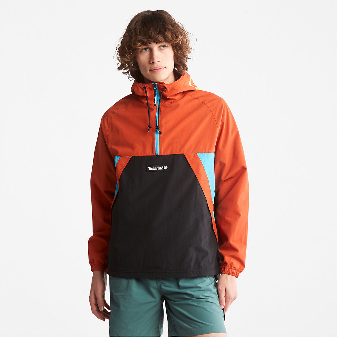 Timberland Featured - DWR Zip-Neck Windbreaker for All Gender in Orange