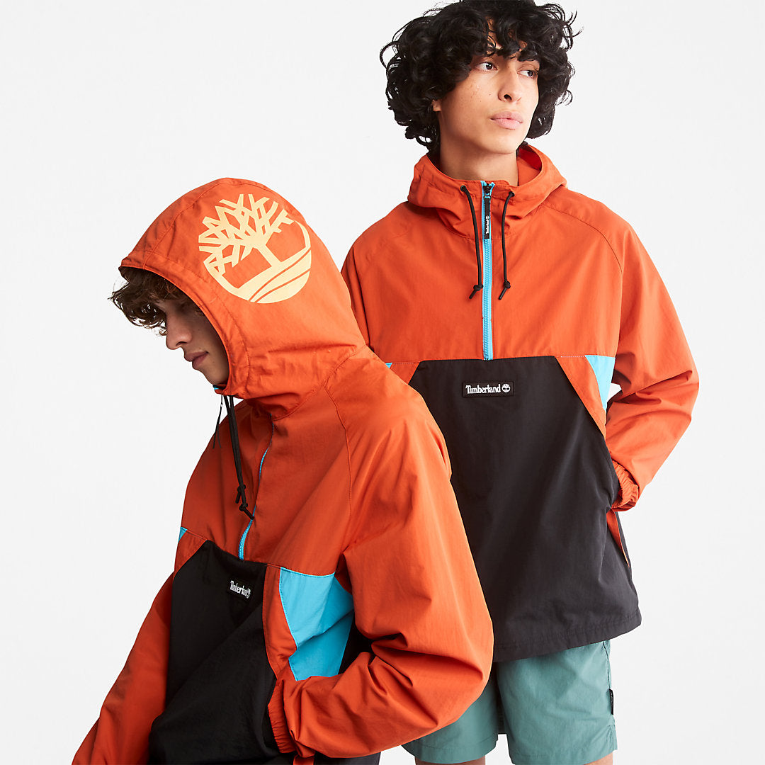 Timberland Featured - DWR Zip-Neck Windbreaker for All Gender in Orange