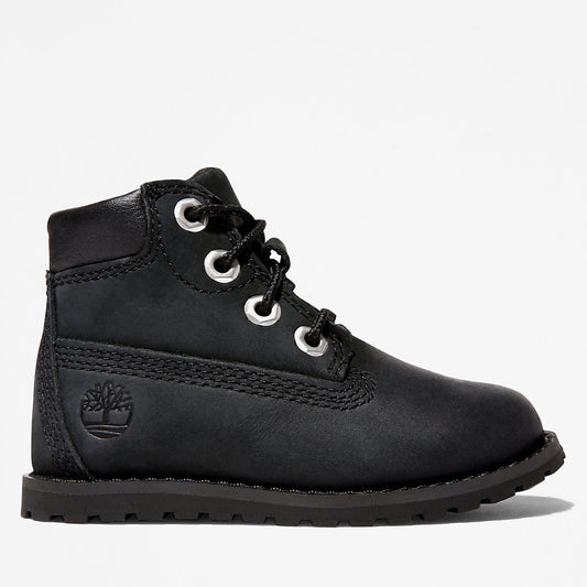 Timberland Value - Toddler Pokey Pine 6-Inch Side-Zip Boots in Monochrome Black