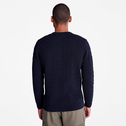 Timberland Trending - Phillips Brook Cable-knit Sweater for Men in Navy