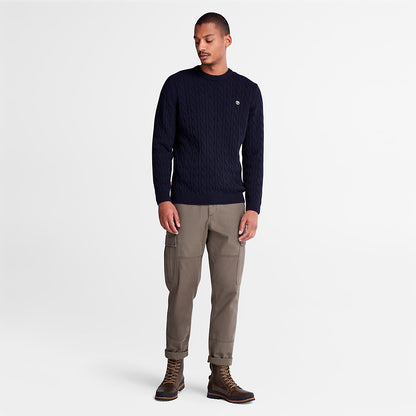 Timberland Trending - Phillips Brook Cable-knit Sweater for Men in Navy