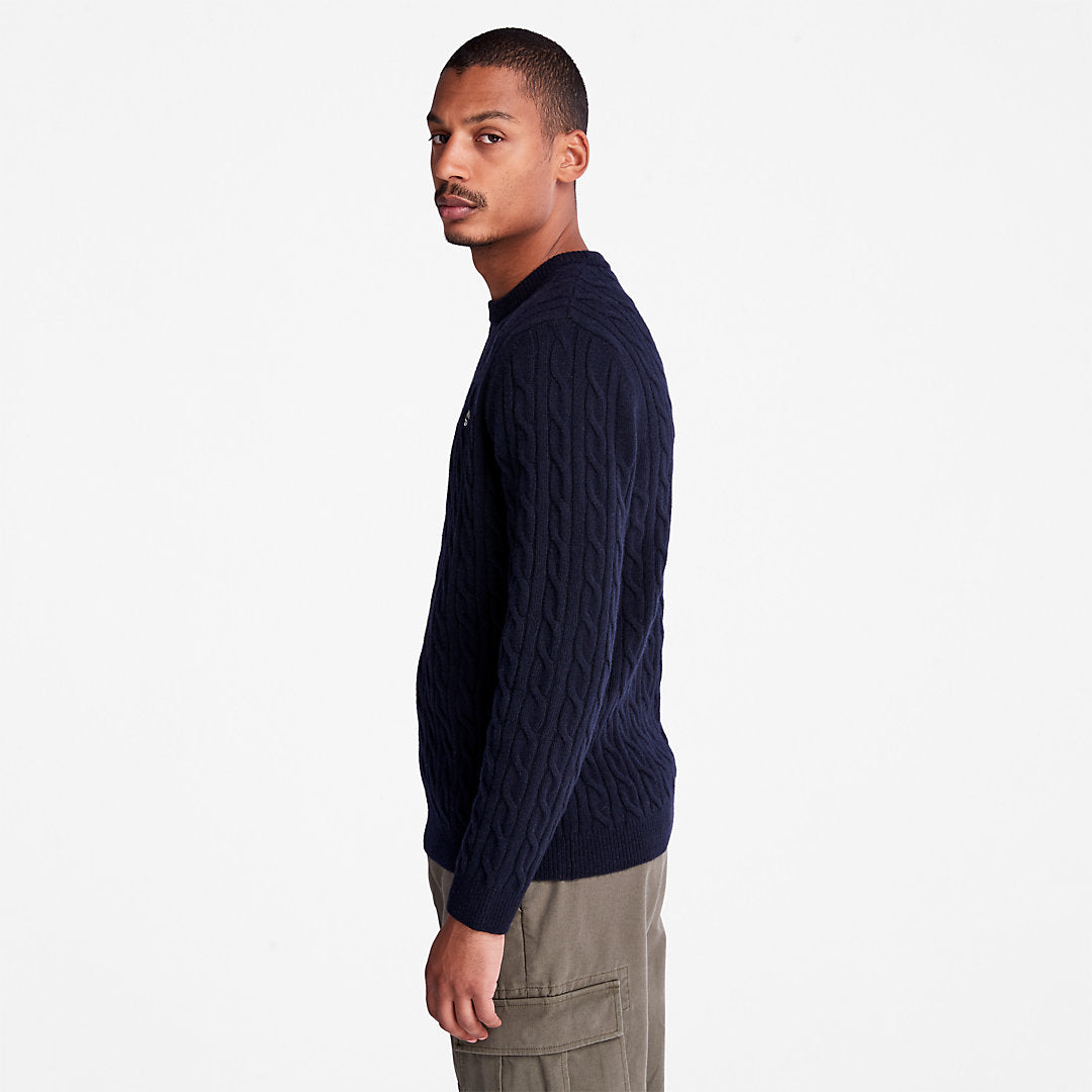 Timberland Trending - Phillips Brook Cable-knit Sweater for Men in Navy