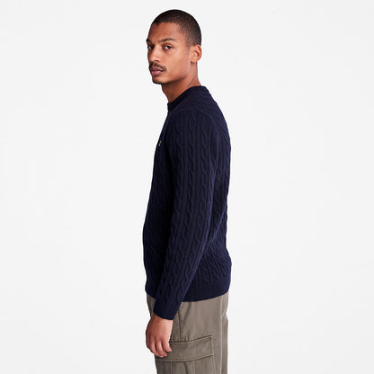 Timberland Trending - Phillips Brook Cable-knit Sweater for Men in Navy