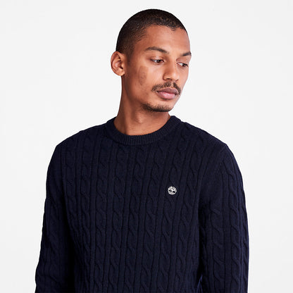 Timberland Trending - Phillips Brook Cable-knit Sweater for Men in Navy