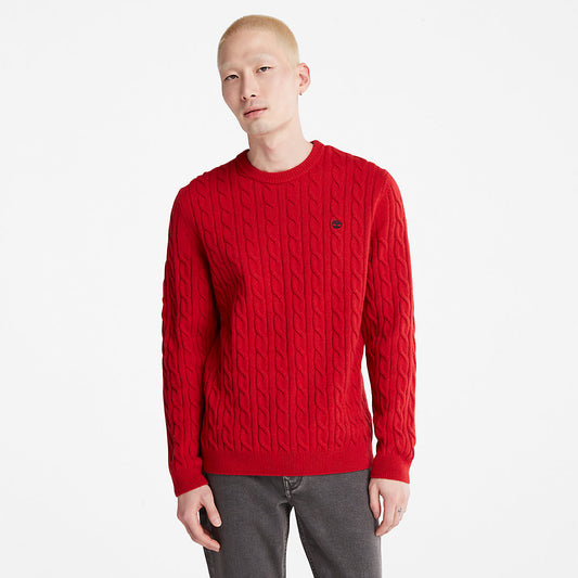 Timberland Smart Buy - Phillips Brook Cable-knit Sweater for Men in Red