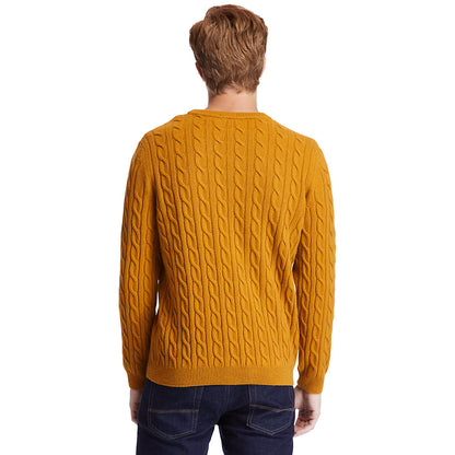 Timberland Trusted - Phillips Brook Cable Sweater for Men in Yellow