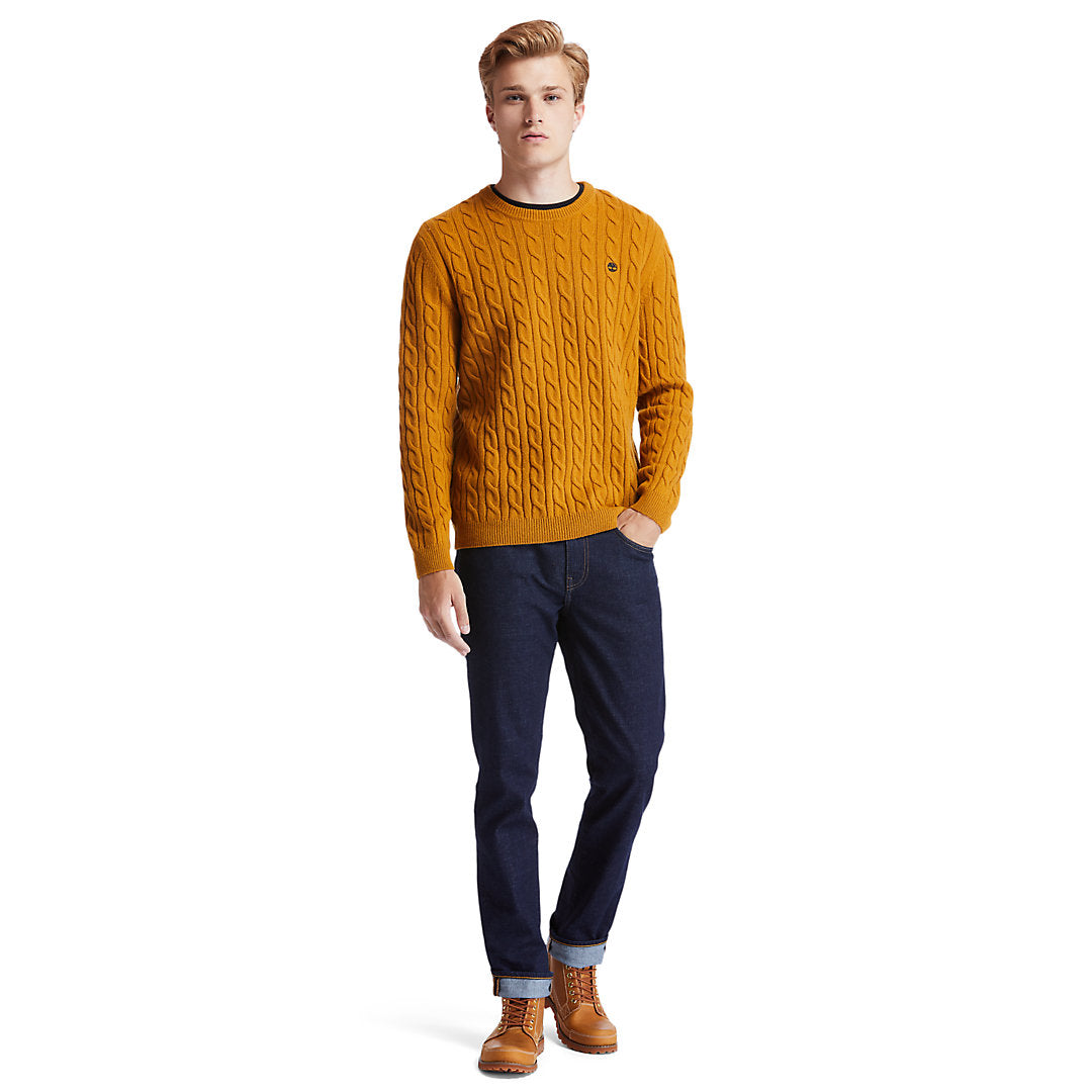 Timberland Trusted - Phillips Brook Cable Sweater for Men in Yellow