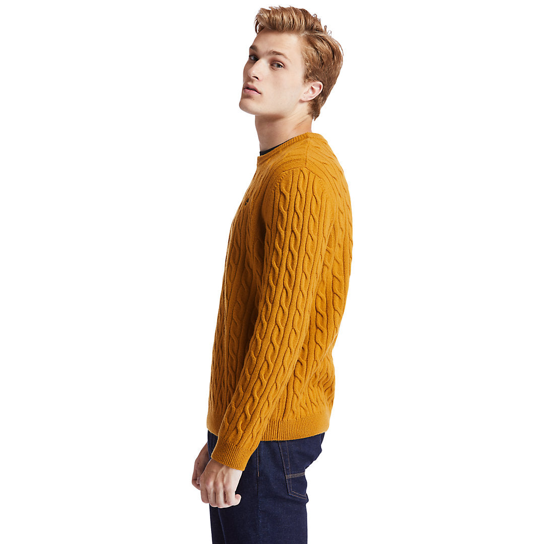 Timberland Trusted - Phillips Brook Cable Sweater for Men in Yellow