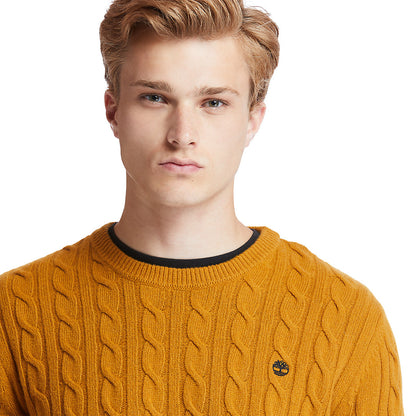Timberland Trusted - Phillips Brook Cable Sweater for Men in Yellow