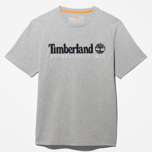 Timberland Customer Favorite - Outdoor Heritage Linear-Logo T-Shirt for Men in Grey