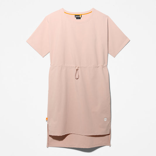 Timberland New - Drawstring T-Shirt Dress for Women in Light Pink