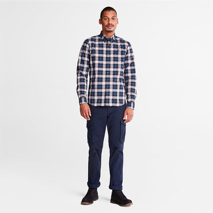 Timberland Essential - Eastham River Tartan Shirt for Men in Light Grey