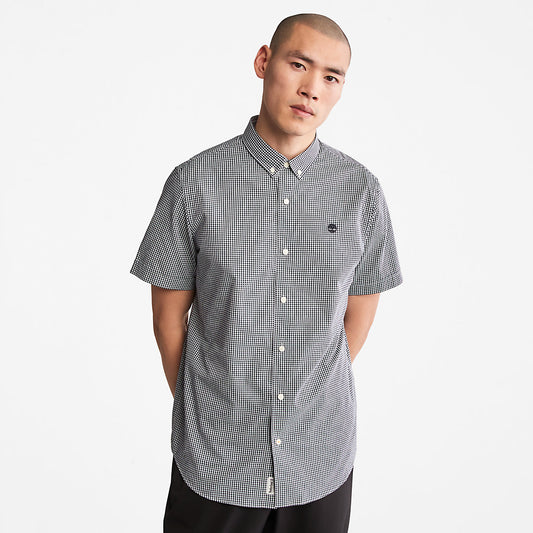 Timberland Exclusive - Suncook River Short-Sleeve Poplin Shirt for Men in Navy