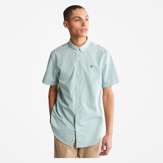 Timberland Smart Buy - Suncook River Short-Sleeve Poplin Shirt for Men in Green