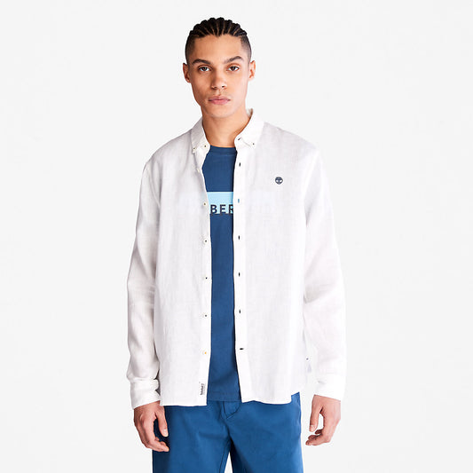 Timberland Premium - Mill River LS Linen Shirt for Men in White