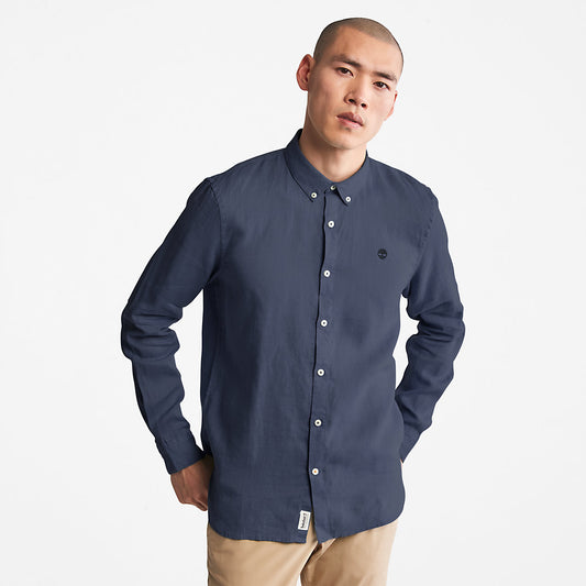 Timberland Recommended - Mill River LS Linen Shirt for Men in Navy
