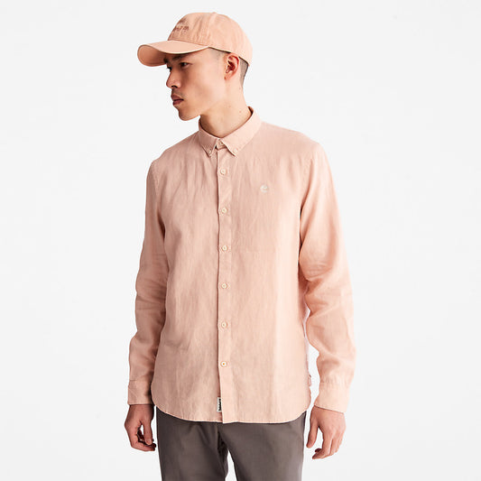 Timberland Quality - Mill River Slim-Fit Linen Shirt for Men in Light Pink