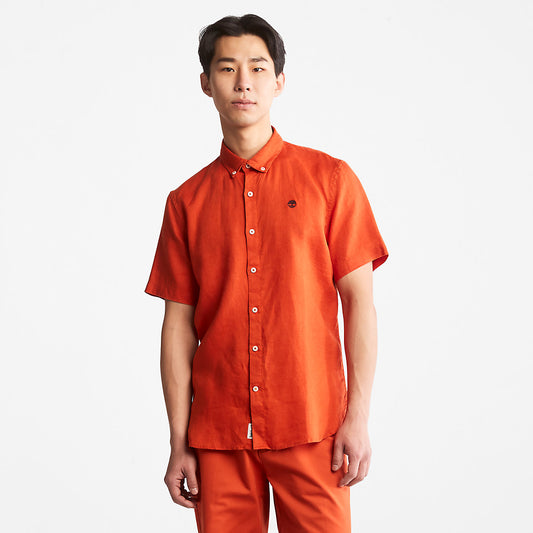 Timberland Smart Buy - Mill River Short-Sleeve Shirt for Men in Orange