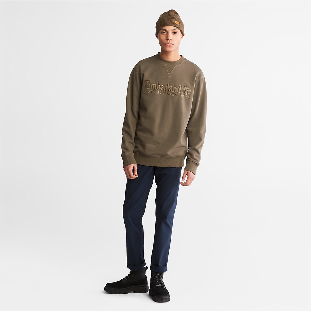 Timberland Everyday - Outdoor Heritage Crewneck Sweatshirt for Men in Dark Green