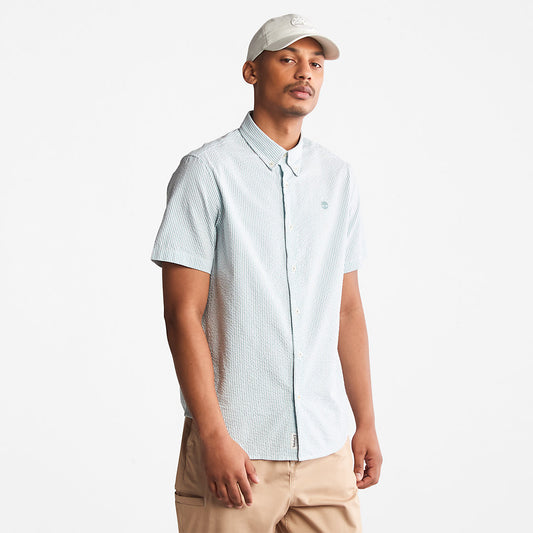 Timberland Great Value - SS Seersucker Shirt for Men in Green