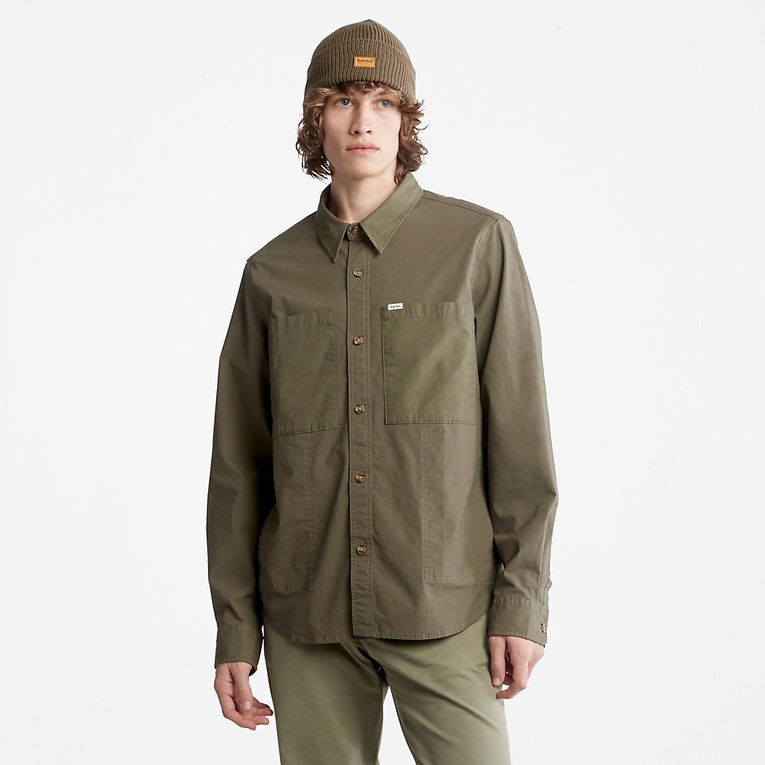 Timberland Essential - Outdoor Heritage Overshirt for Men in Dark Green