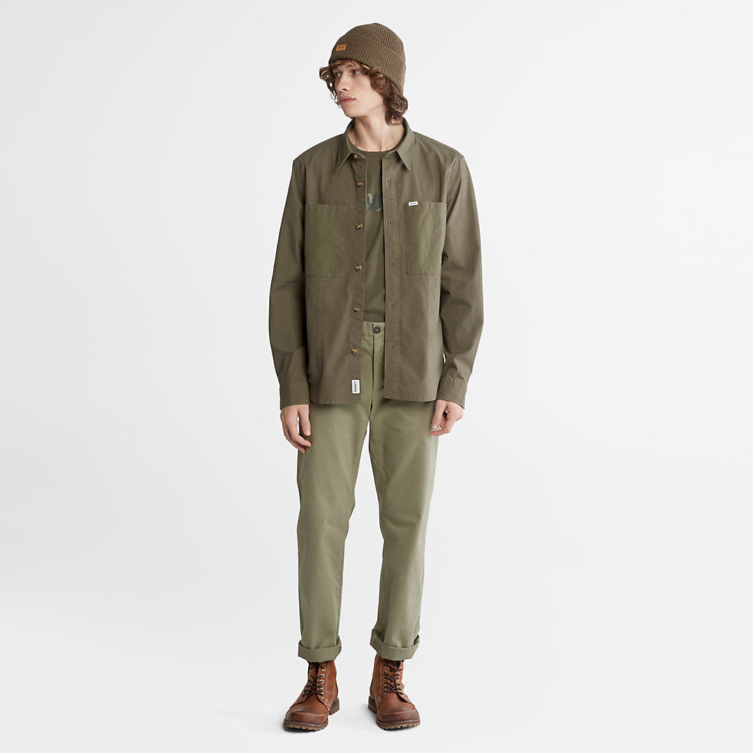 Timberland Essential - Outdoor Heritage Overshirt for Men in Dark Green