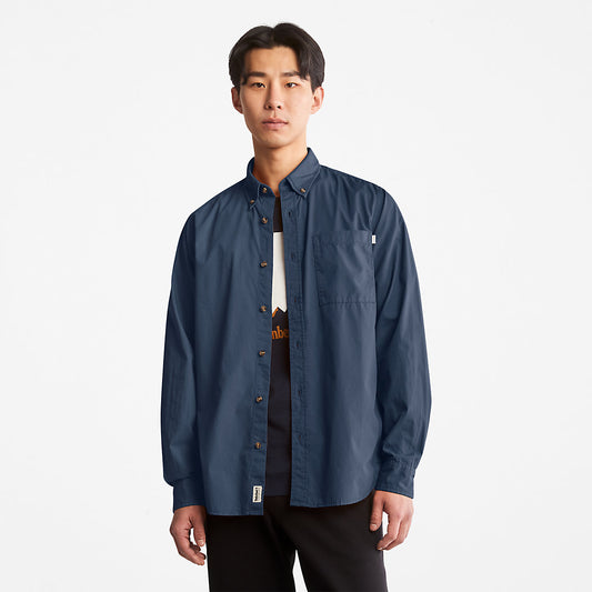 Timberland Popular - Outdoor Heritage Washed Poplin Shirt for Men in Blue