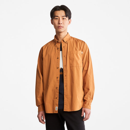 Timberland Hot Sale - Outdoor Heritage Washed Poplin Shirt for Men in Light Brown