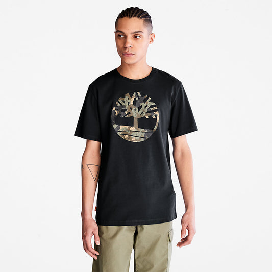 Timberland Trusted - Camo-Logo T-Shirt for Men in Black