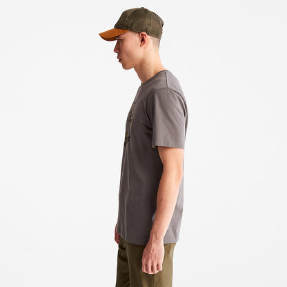 Timberland Hot Sale - Camo-Logo T-Shirt for Men in Grey