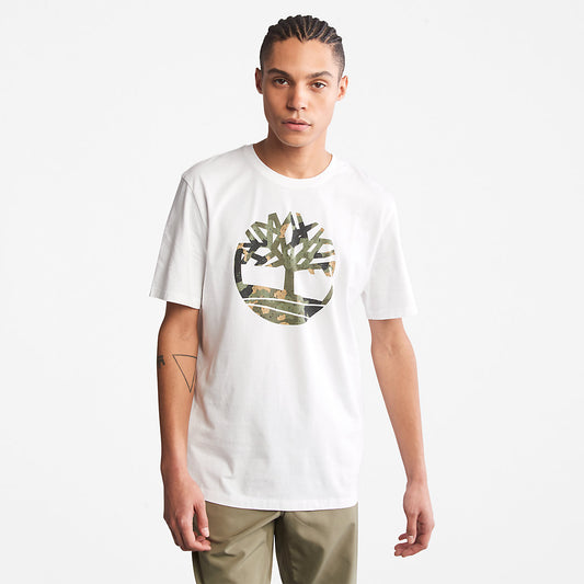 Timberland Sale - Camo-Logo T-Shirt for Men in White