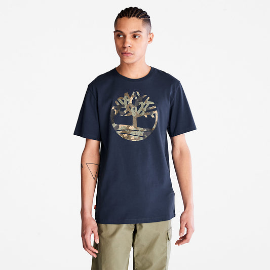 Timberland Classic - Camo-Logo T-Shirt for Men in Navy