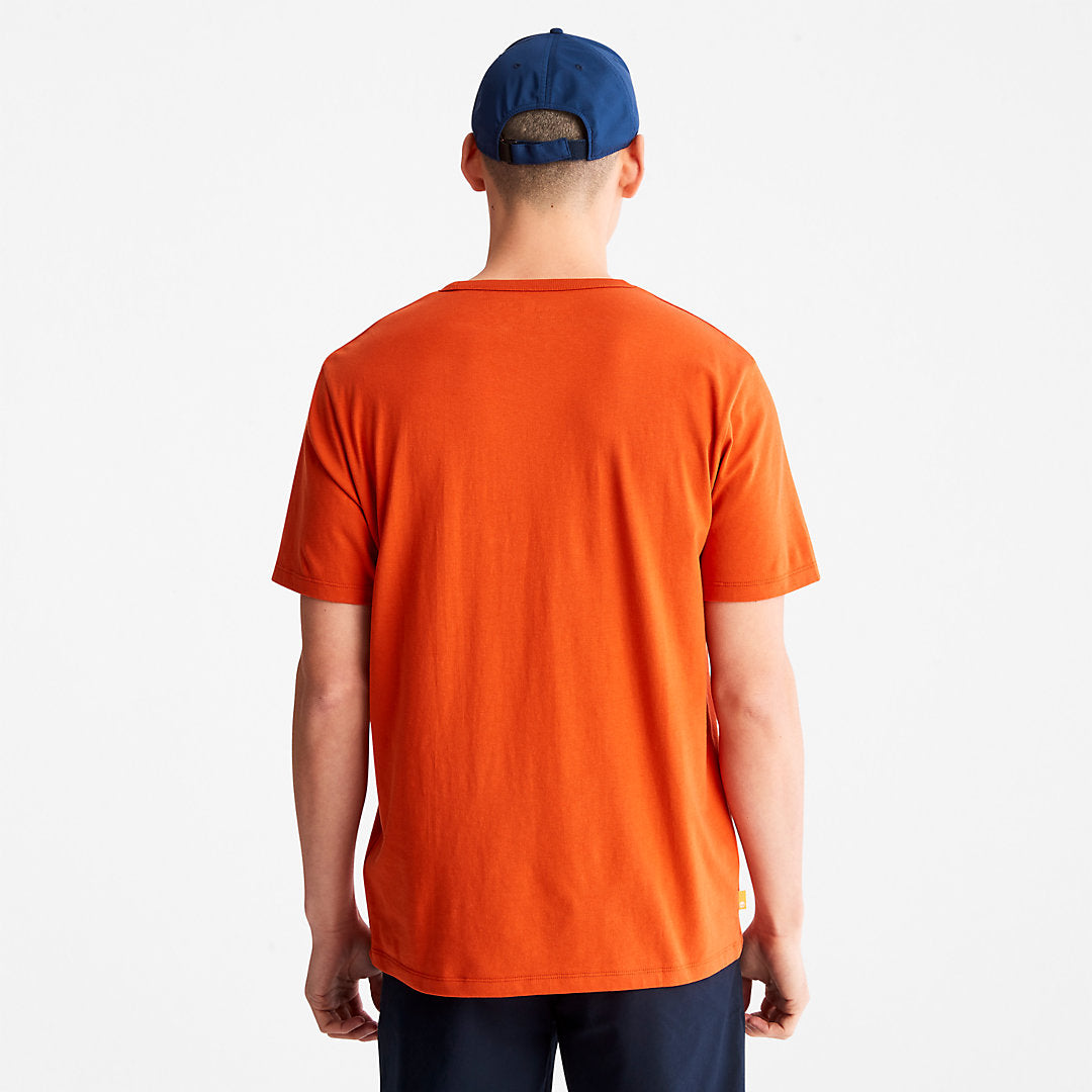 Timberland Classic - Mountains-to-Rivers Print T-Shirt for Men in Orange