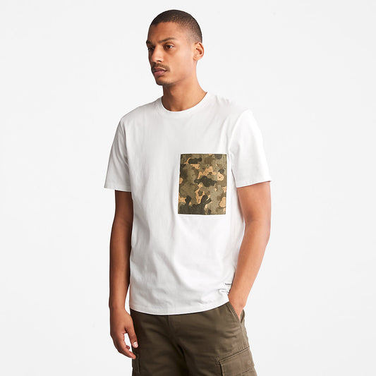 Timberland Exclusive - Outdoor Heritage Camo-Pocket T-Shirt for Men in White