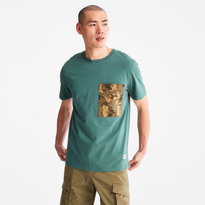 Timberland Premium - Outdoor Heritage Camo-Pocket T-Shirt for Men in Green