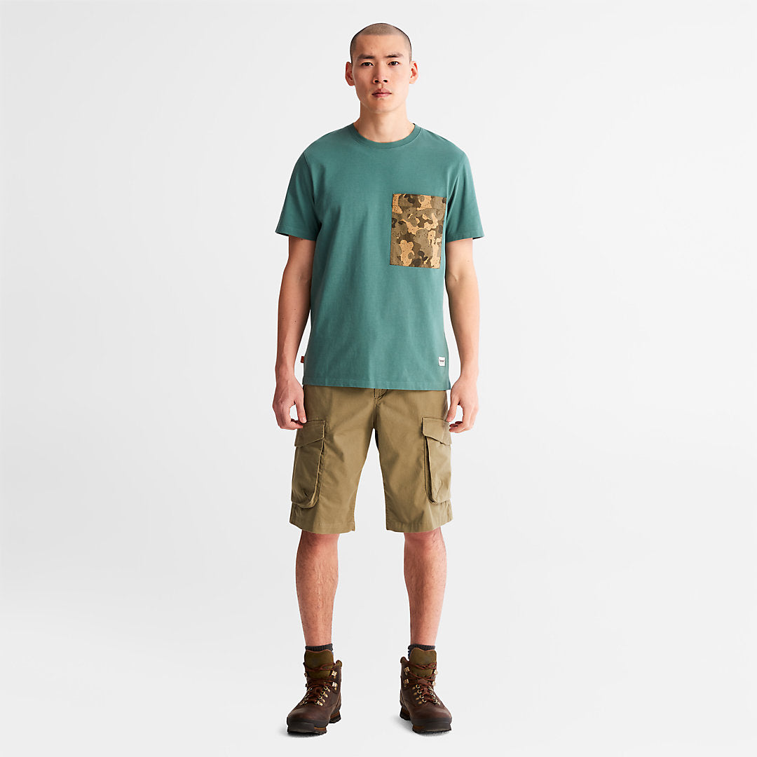 Timberland Premium - Outdoor Heritage Camo-Pocket T-Shirt for Men in Green