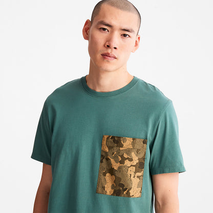 Timberland Premium - Outdoor Heritage Camo-Pocket T-Shirt for Men in Green