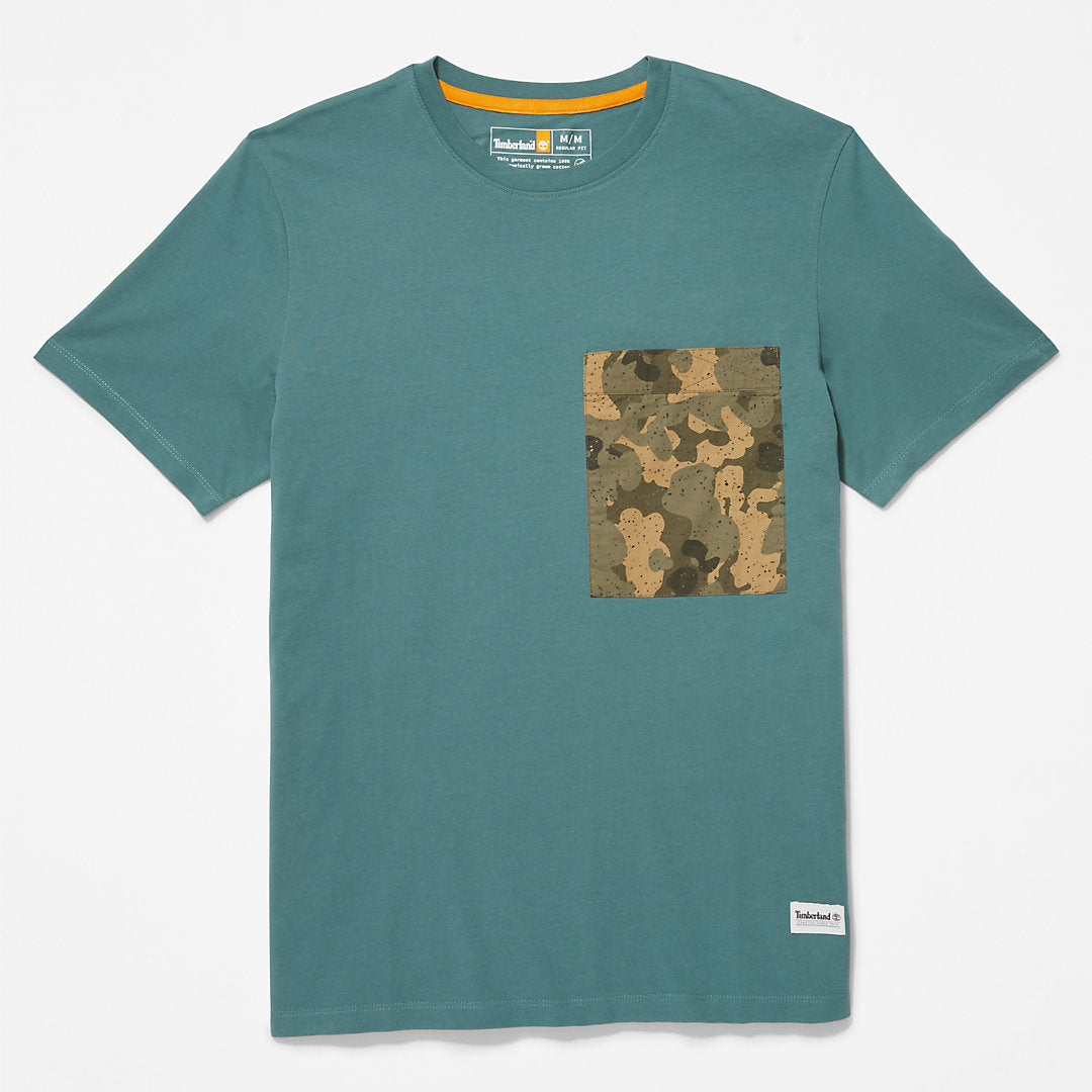 Timberland Premium - Outdoor Heritage Camo-Pocket T-Shirt for Men in Green