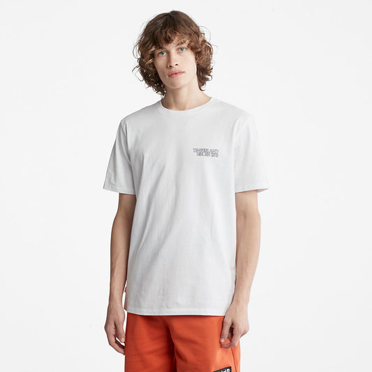 Timberland Exclusive - Outdoor Heritage Stacked-Logo T-Shirt for Men in White