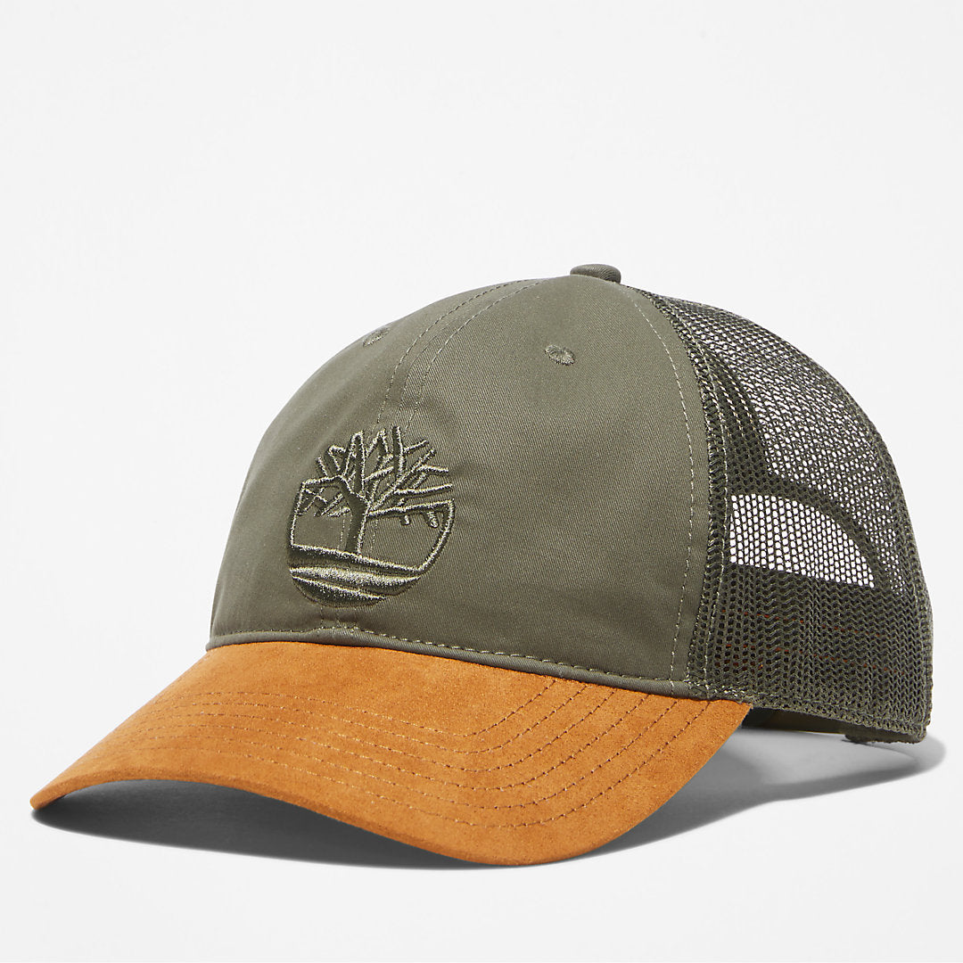 Timberland Trusted - Trucker Hat with a Faux-suede Brim for Men in Green