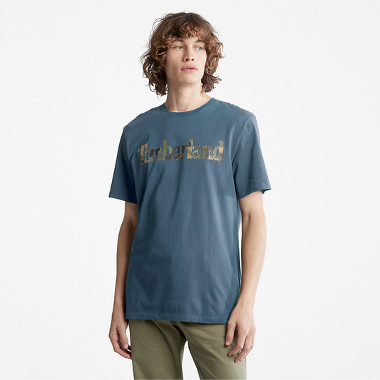 Timberland Best Seller - Camo-Logo T-Shirt for Men in Blue