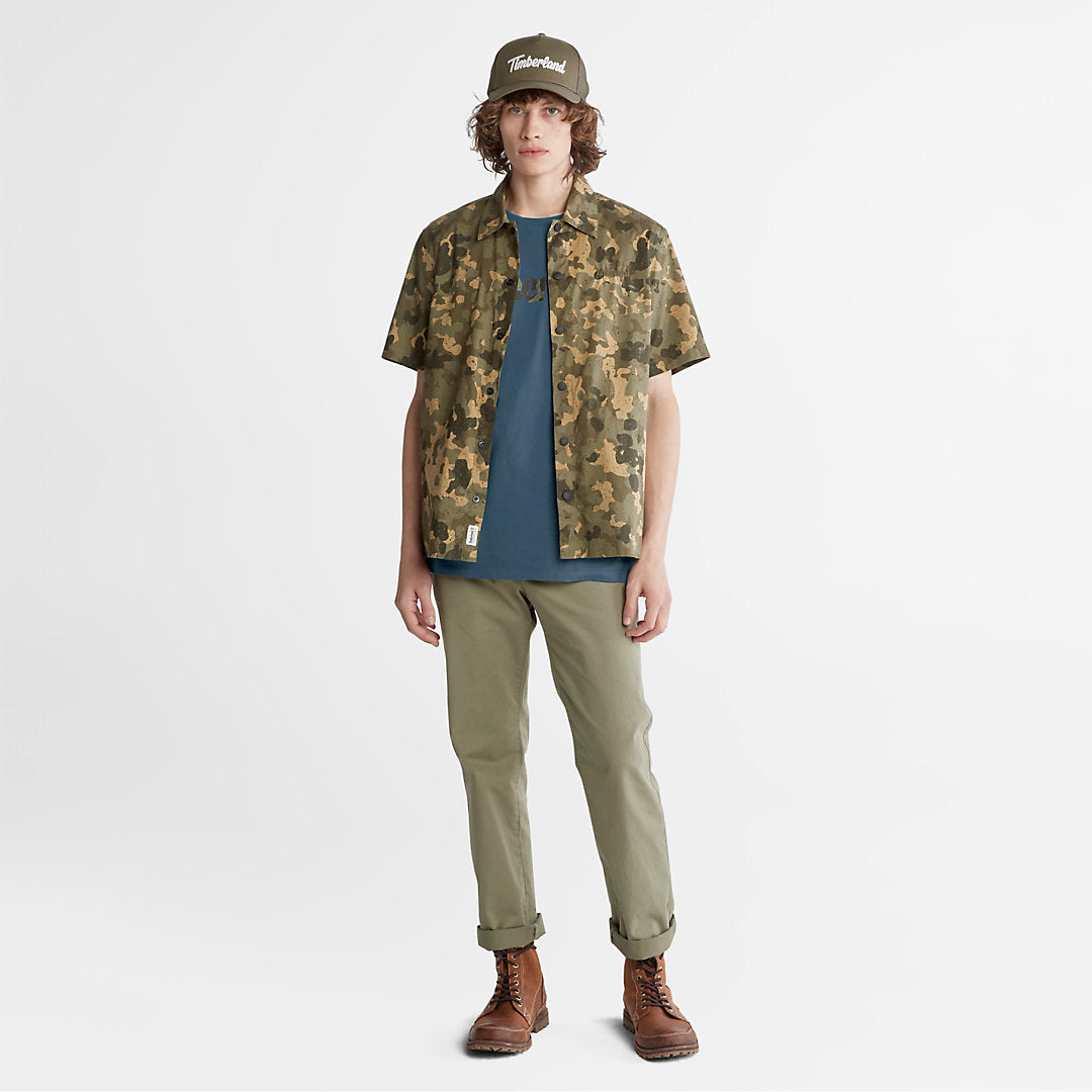 Timberland Best Seller - Camo-Logo T-Shirt for Men in Blue