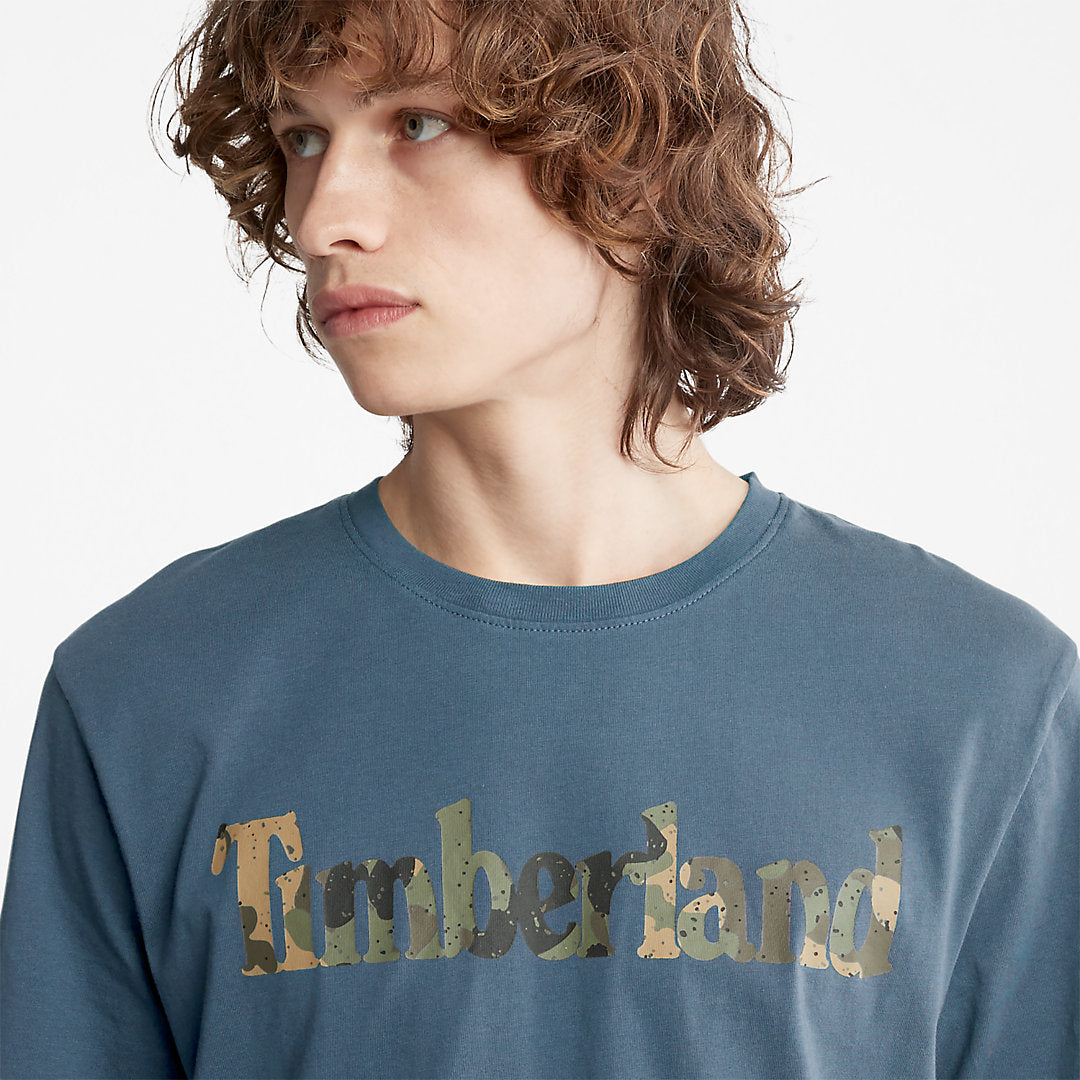 Timberland Best Seller - Camo-Logo T-Shirt for Men in Blue